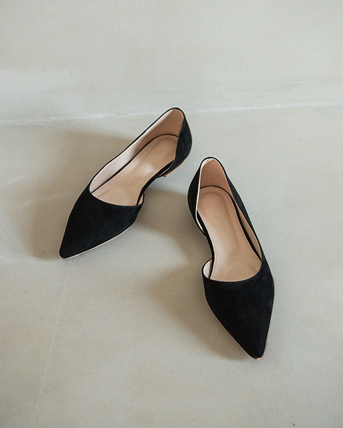 [리퍼브 250] Yuri Flat Shoes_ black